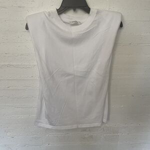Babaton. Aritzia Women’s White Sleeveless Shirt W Shoulder pads, XS, NWT